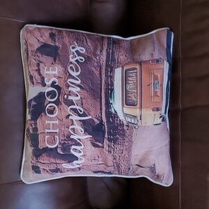 CHOOSE HAPPINESS GRAND CANYON VW BUS EXPLORE HOME DECOR THROW PILLOW